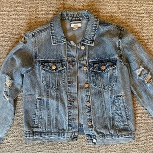 FOREVER 21 Distressed Denim Jacket